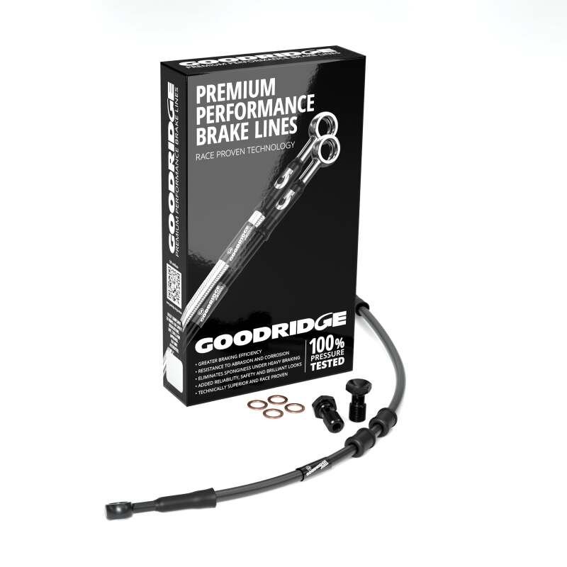 Picture of Goodridge 14-15 HD FLD (w/ABS) +4in Black Brake Line Kit w/Black Fittings