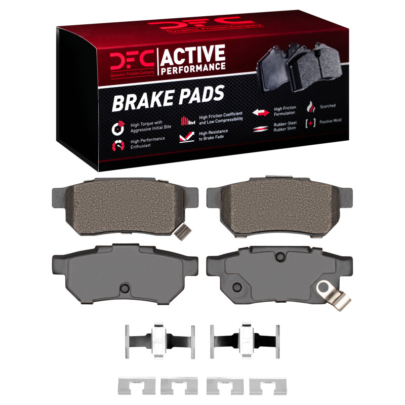 Picture of DFC 88-01 Acura Integra Rear Active Performance Pads and Hardware Kit