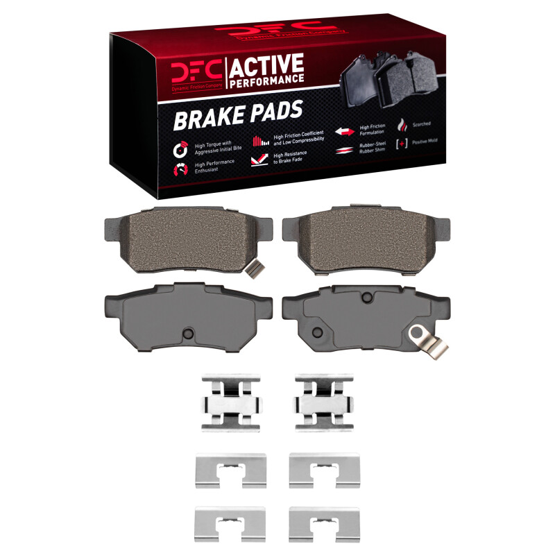 Picture of DFC 85-89 Acura Integra Rear Active Performance Pads and Hardware Kit