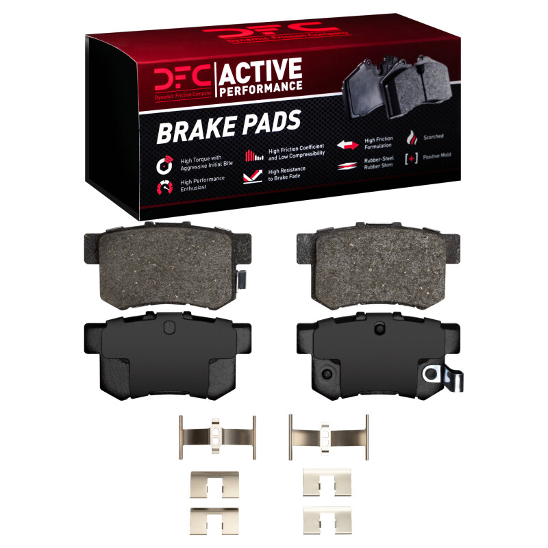 Picture of DFC 97-02 Acura CL Rear Active Performance Pads and Hardware Kit