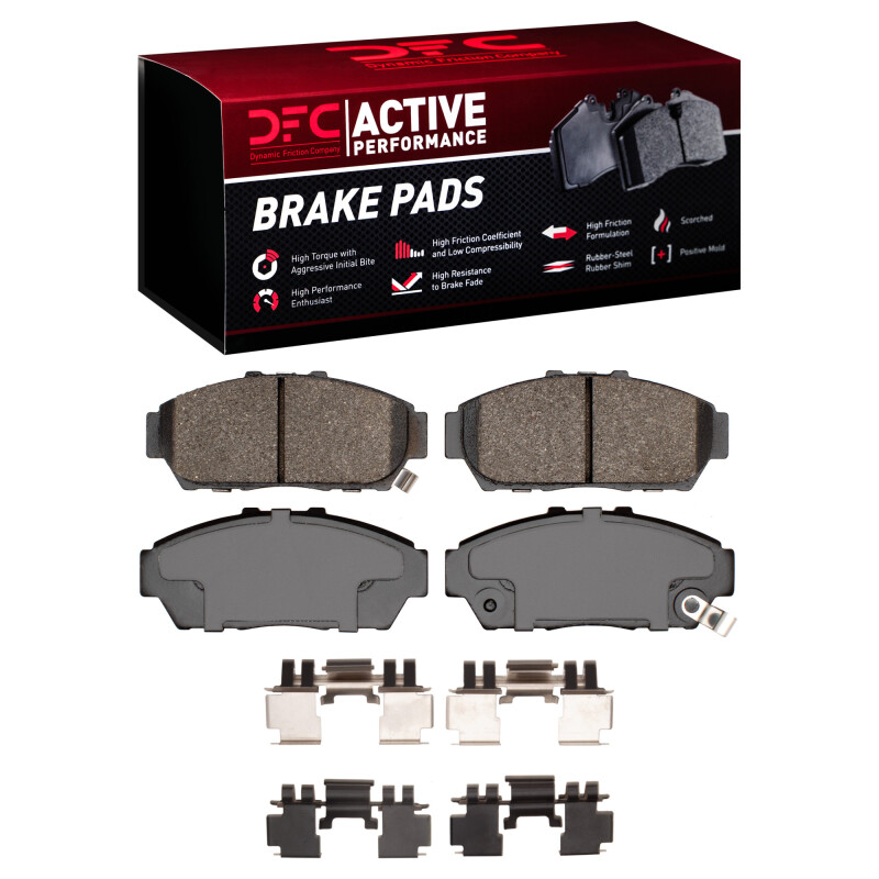 Picture of DFC 93-01 Acura Integra Front Active Performance Pads and Hardware Kit