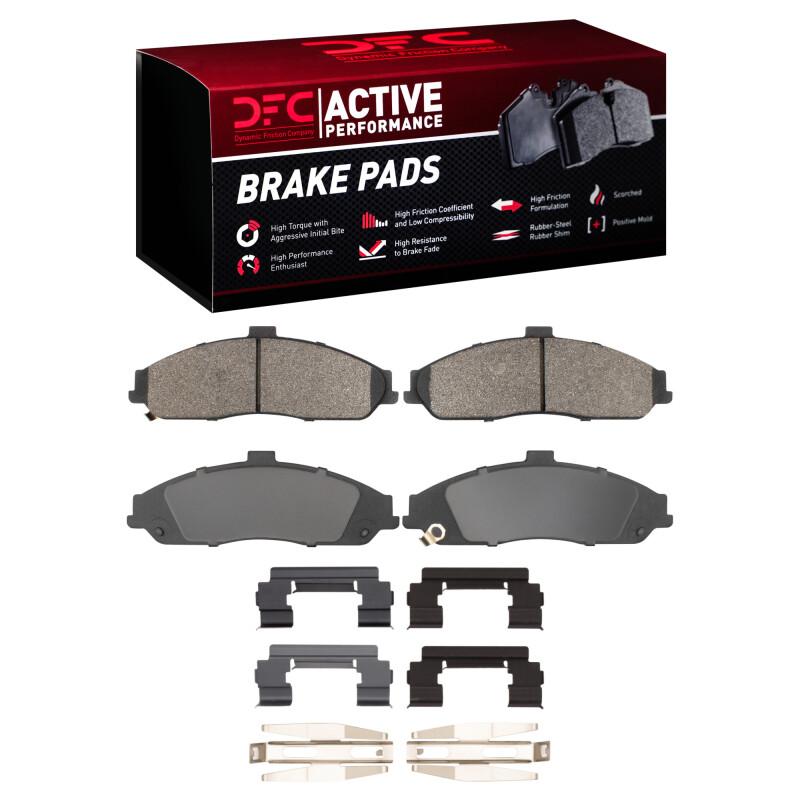 Picture of DFC 97-13 Chevrolet Corvette Front Active Performance Pads and Hardware Kit