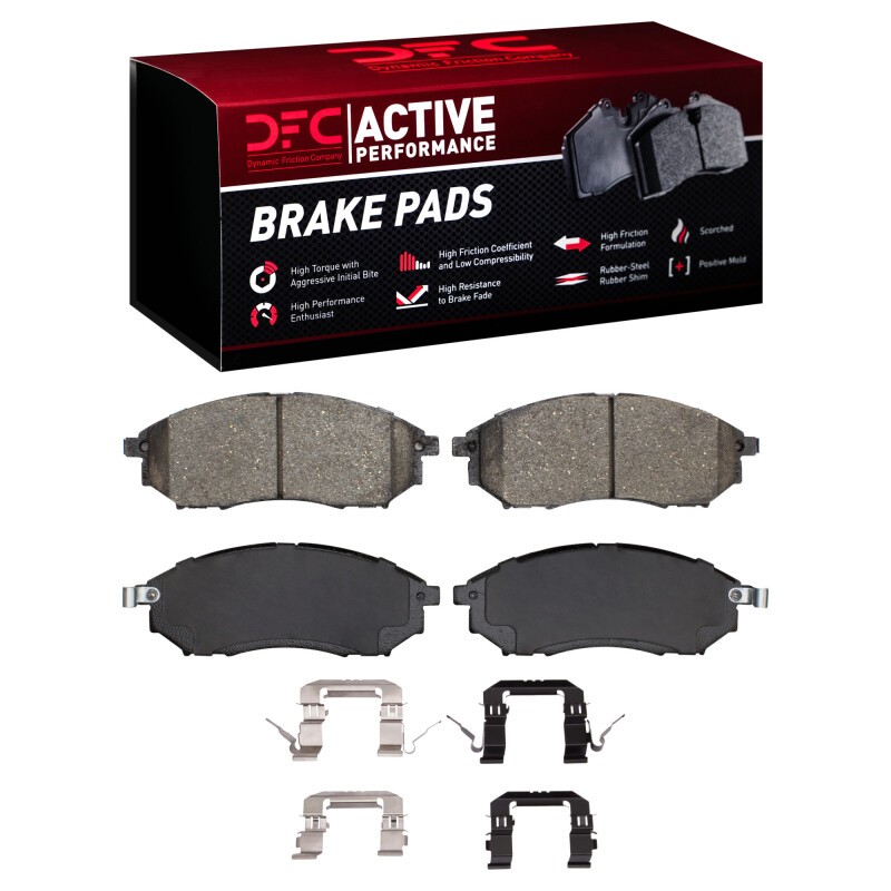 Picture of DFC 05-14 Infiniti FX45 Front Active Performance Pads and Hardware Kit