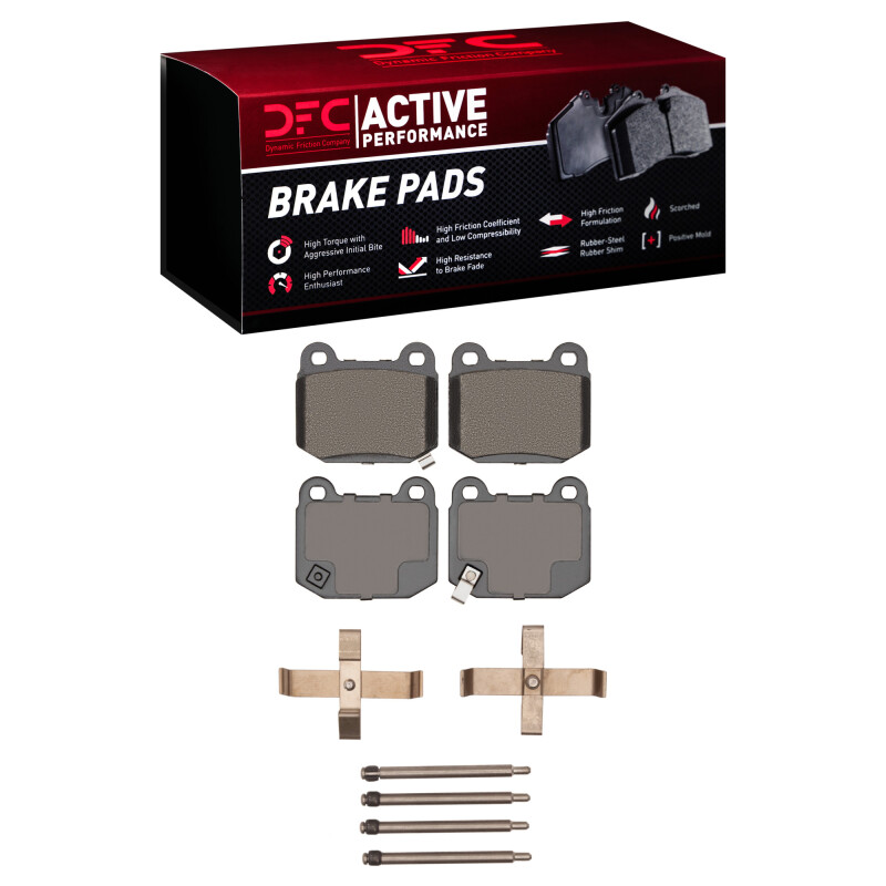 Picture of DFC 03-06 Mitsubishi Lancer Rear Active Performance Pads and Hardware Kit