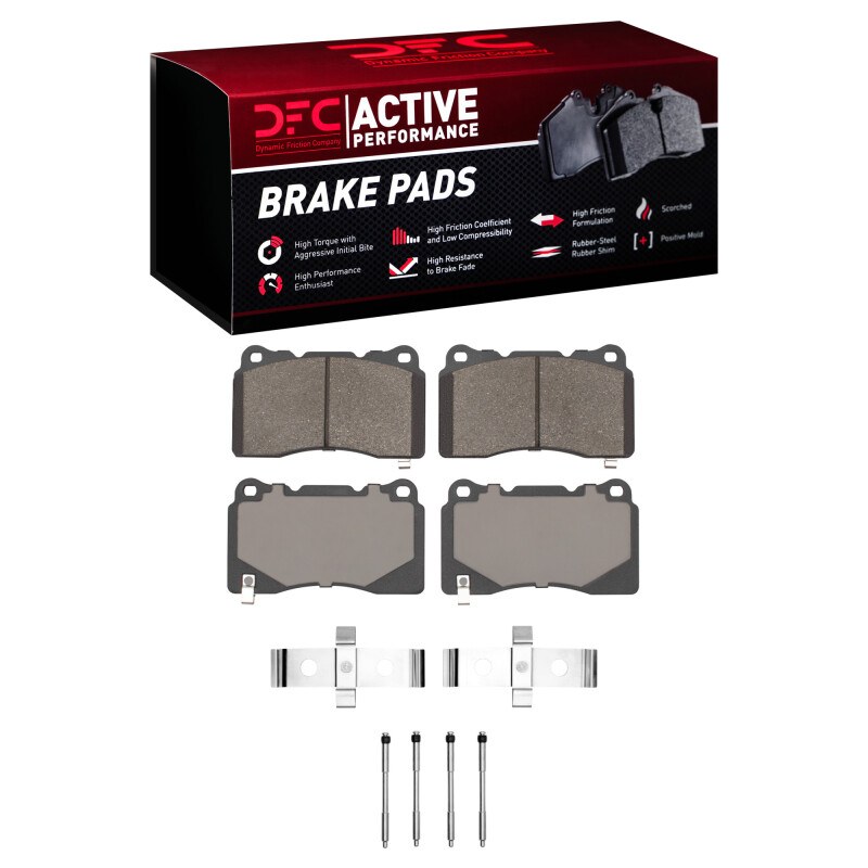 Picture of DFC 03-15 Mitsubishi Lancer Front Active Performance Pads and Hardware Kit