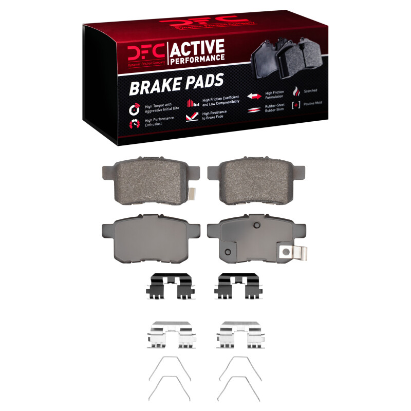 Picture of DFC 08-17 Acura TSX Rear Active Performance Pads and Hardware Kit