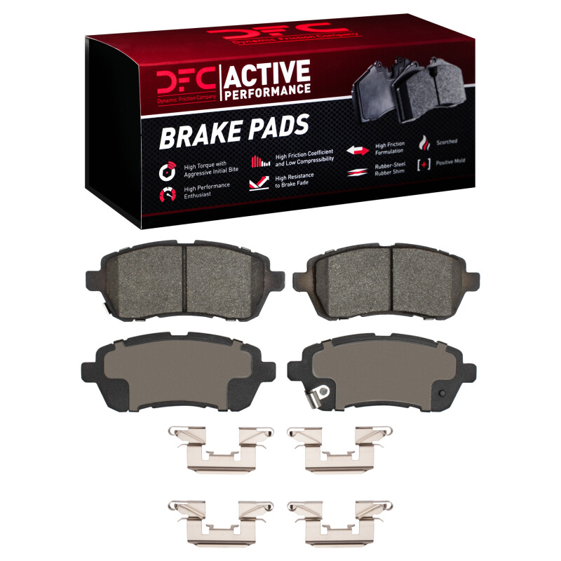 Picture of DFC 11-19 Ford Fiesta (USA/Canada) Front Active Performance Pads and Hardware Kit