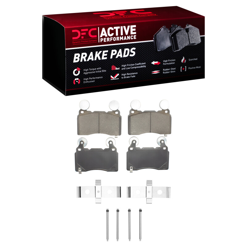 Picture of DFC 10-15 Chevrolet Camaro Front Active Performance Pads and Hardware Kit