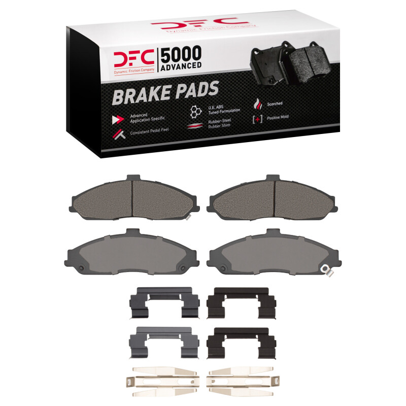 Picture of DFC 11-13 Chevrolet Corvette Front 5000 Advanced Low Metallic Brake Pads and Hardware Kit