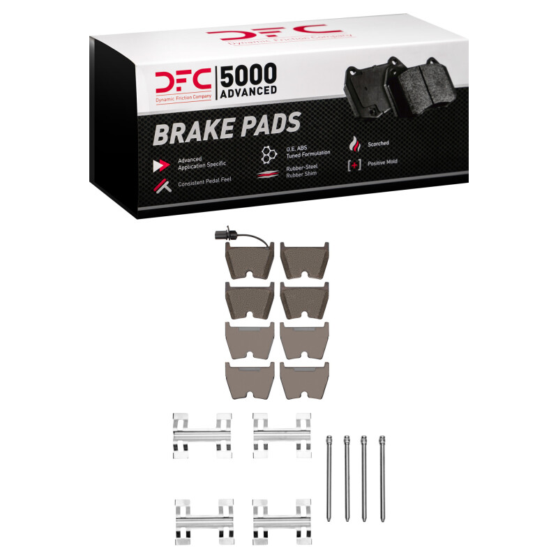 Picture of DFC 17-21 Audi R8 Front 5000 Advanced Low Metallic Brake Pads and Hardware Kit