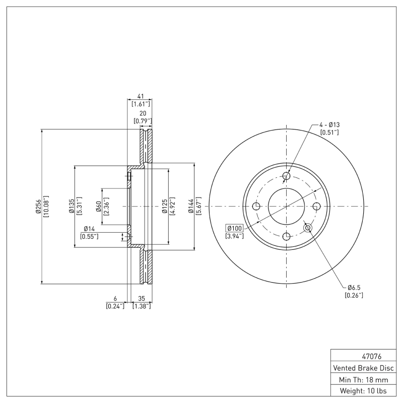 Picture of DFC 16-22 Chevrolet Spark (USA/Canada) Front Brake Rotor