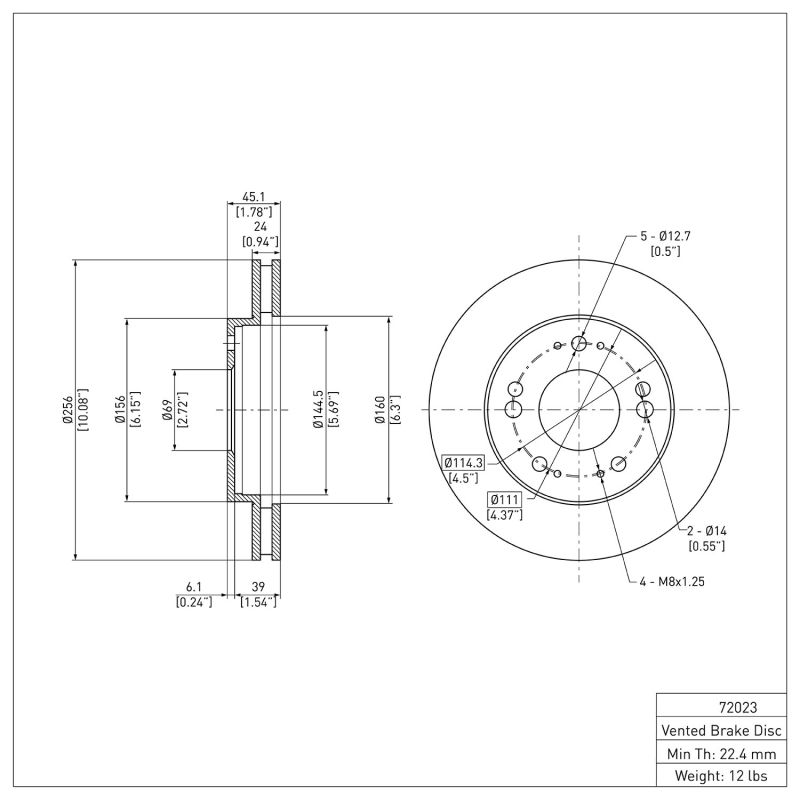Picture of DFC 90-05 Chrysler Sebring Front Brake Rotor