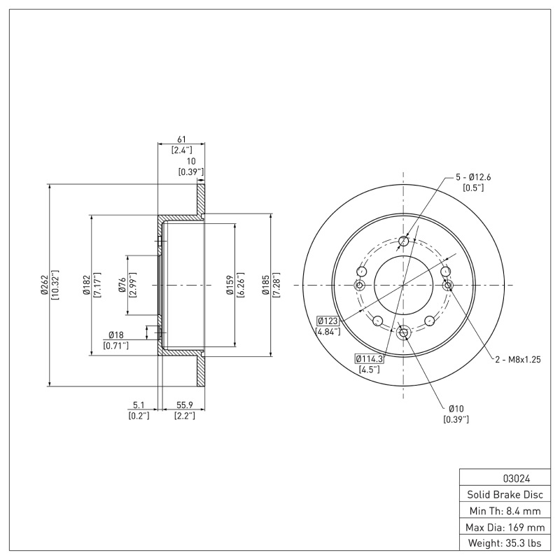 Picture of DFC 07-10 Hyundai Elantra Rear Brake Rotor