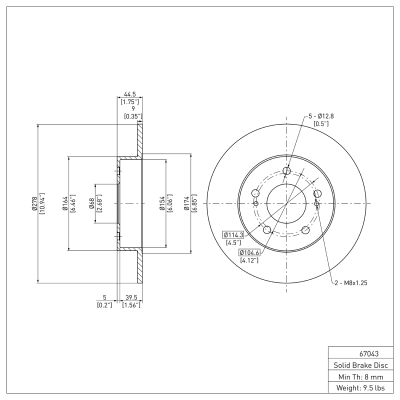 Picture of DFC 94-04 Infiniti I30 Rear Brake Rotor