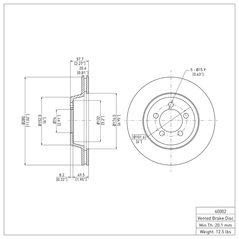 Picture of DFC 65-72 Dodge Dart Front Brake Rotor