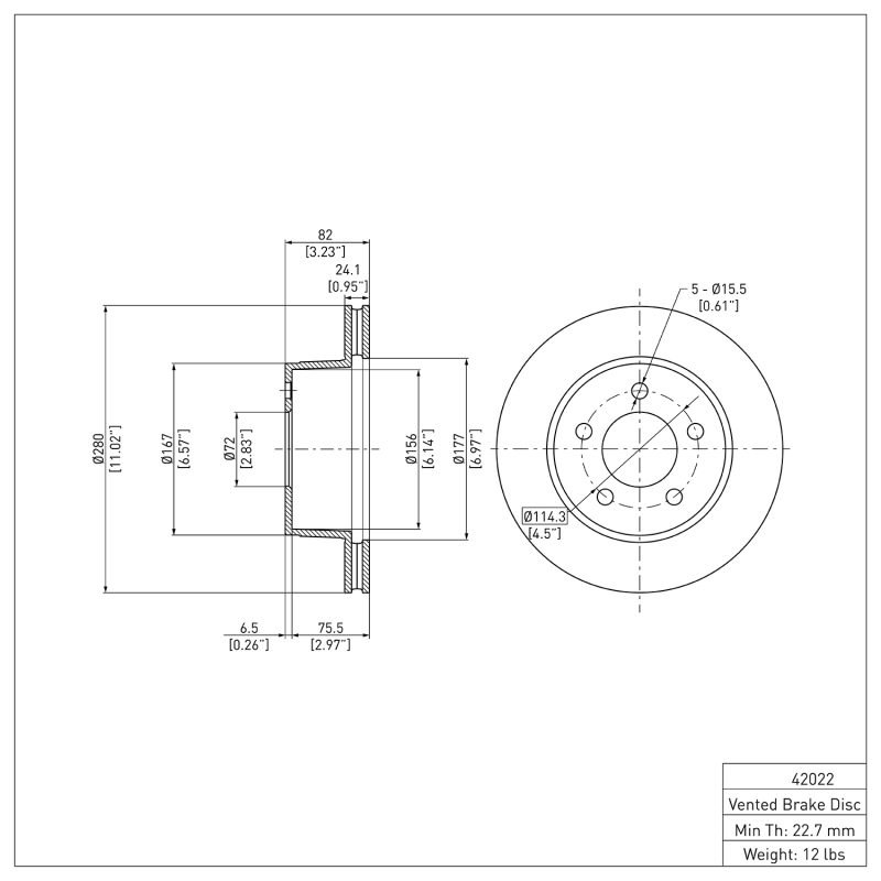 Picture of DFC 90-99 Jeep Grand Cherokee Front Brake Rotor