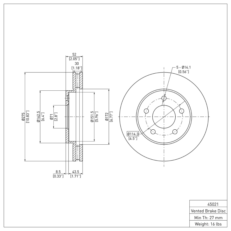 Picture of DFC 01-07 Buick Rendezvous Front Brake Rotor