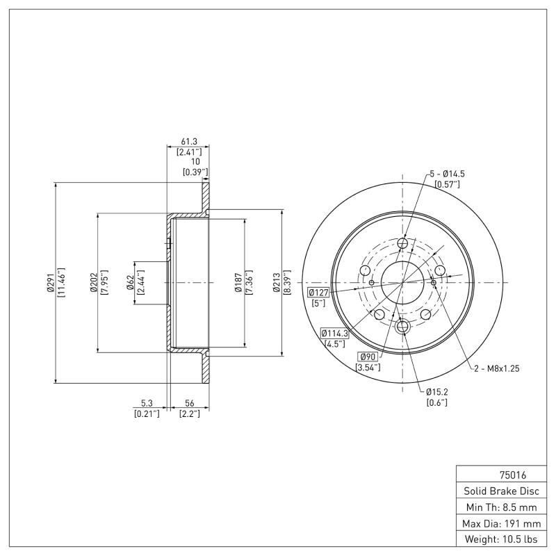 Picture of DFC 06-15 Lexus IS250 Rear Brake Rotor