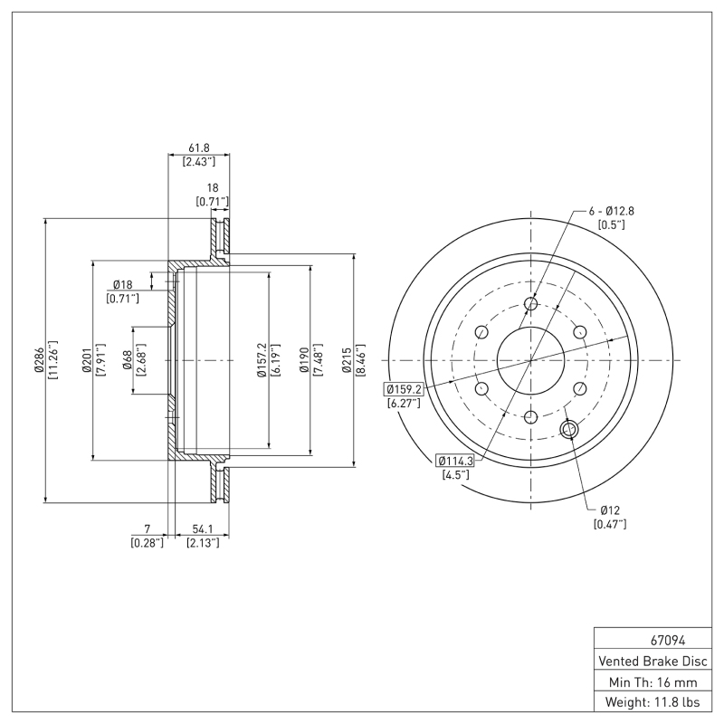 Picture of DFC 05-25 Nissan Frontier Rear Brake Rotor