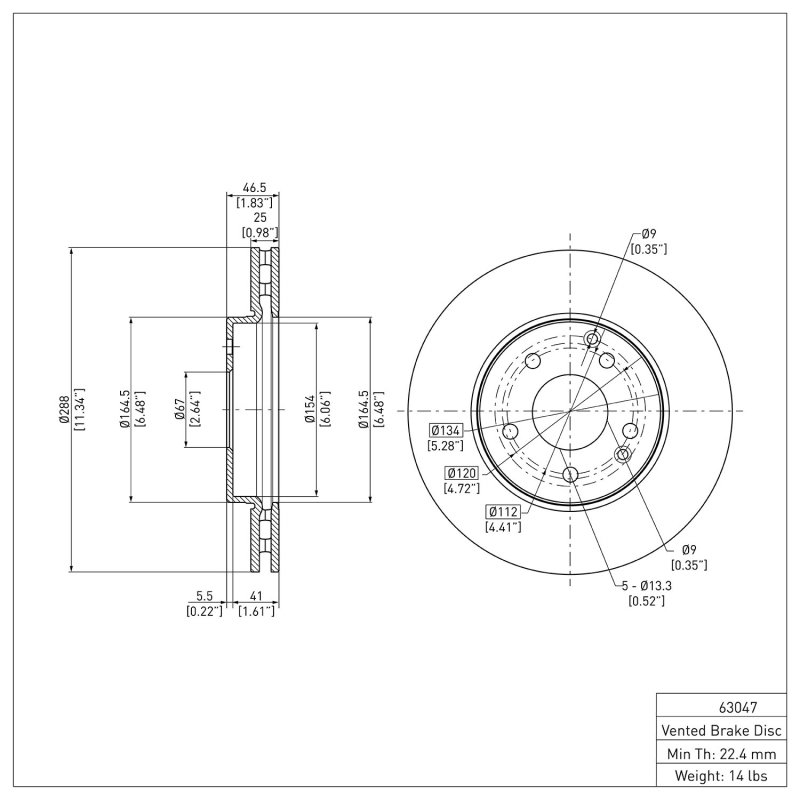 Picture of DFC 96-15 Mercedes-Benz E300 Front Brake Rotor