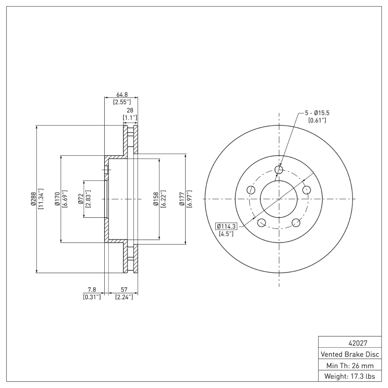 Picture of DFC 02-07 Jeep Liberty Front Brake Rotor