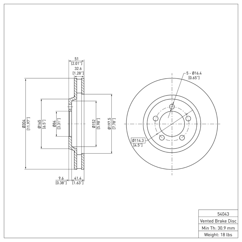 Picture of DFC 65-66 Ford LTD Front Brake Rotor