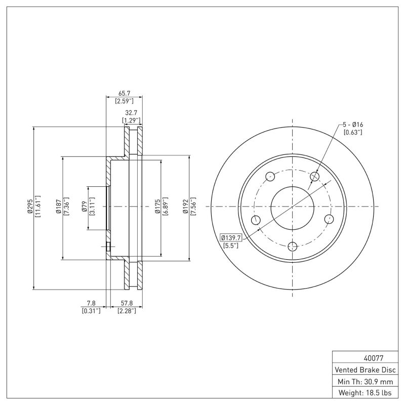Picture of DFC 94-99 Dodge Ram 1500 Pickup Front Brake Rotor