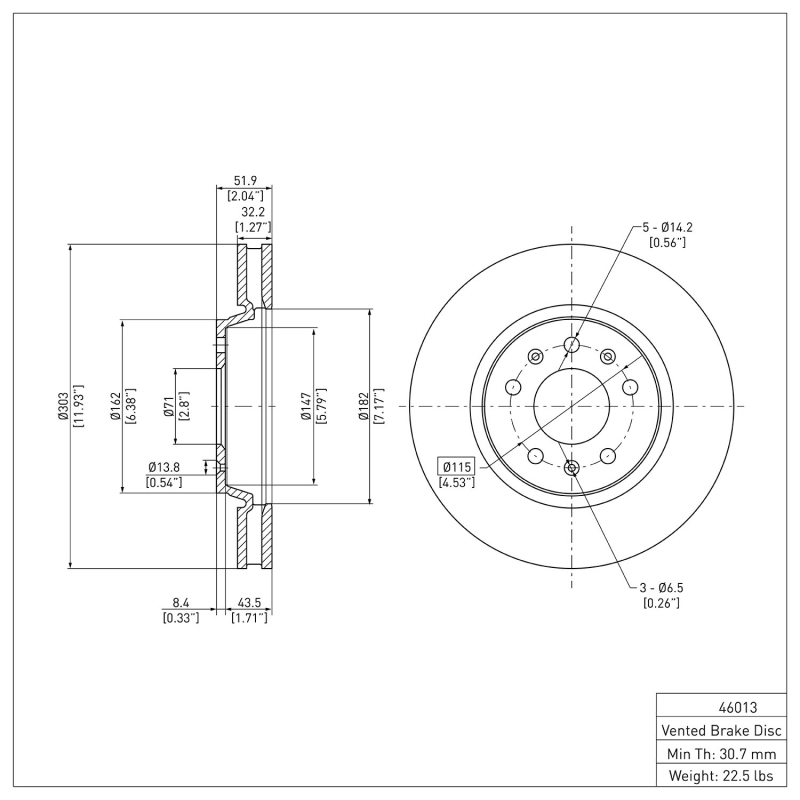 Picture of DFC 03-08 Cadillac Seville Front Brake Rotor