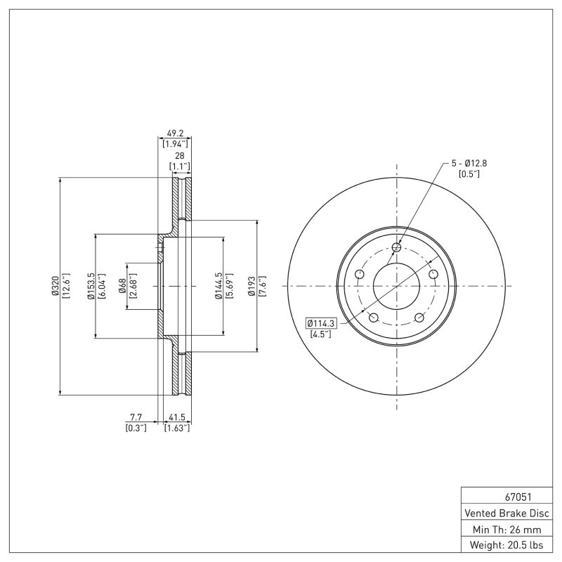 Picture of DFC 03-05 Nissan Murano Front Brake Rotor