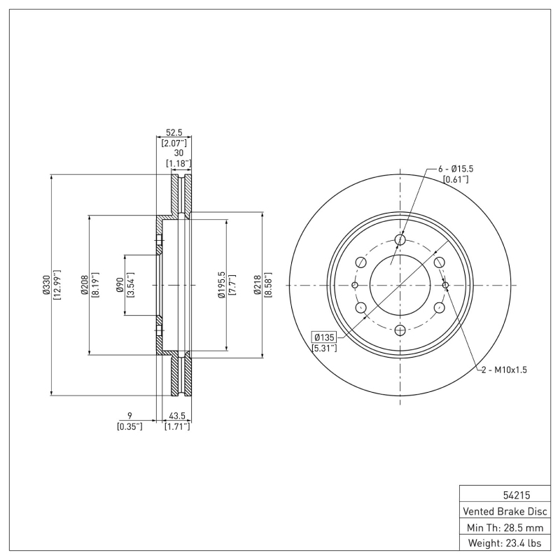 Picture of DFC 2009 Ford F-150 RWD Front Brake Rotor