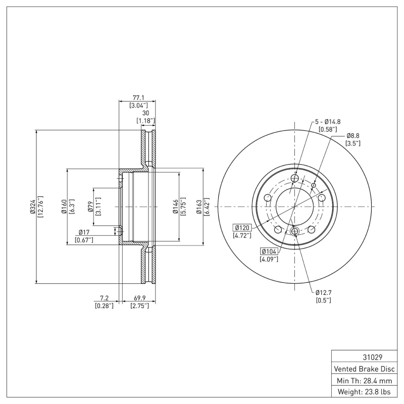 Picture of DFC 91-01 BMW 850CI Front Brake Rotor