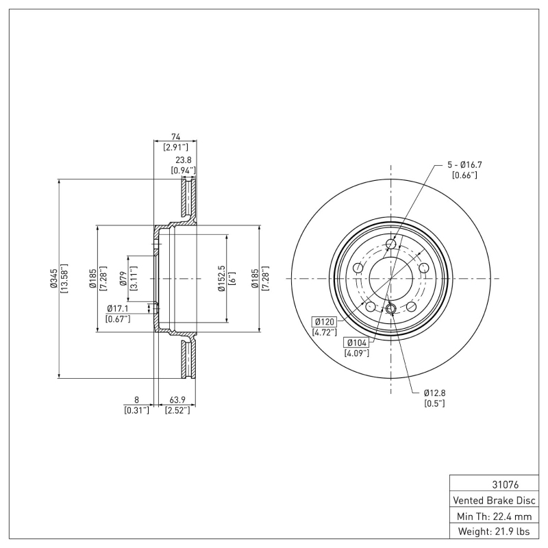 Picture of DFC 05-08 BMW 750i Rear Brake Rotor