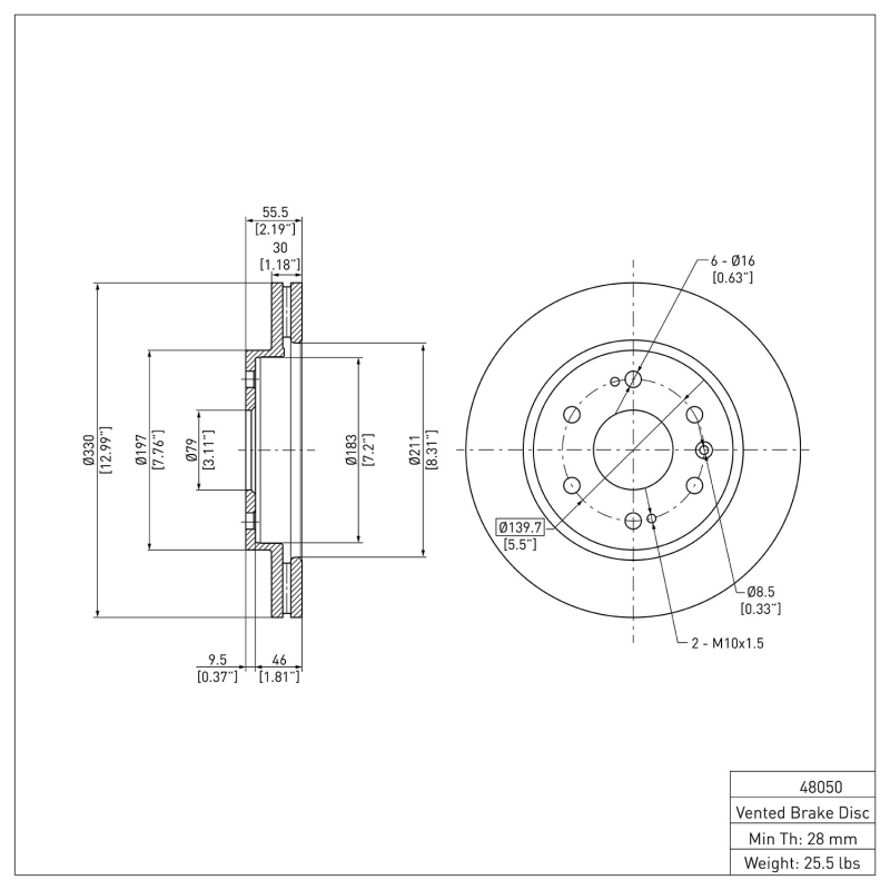 Picture of DFC 05-20 Cadillac Escalade EXT Front Brake Rotor
