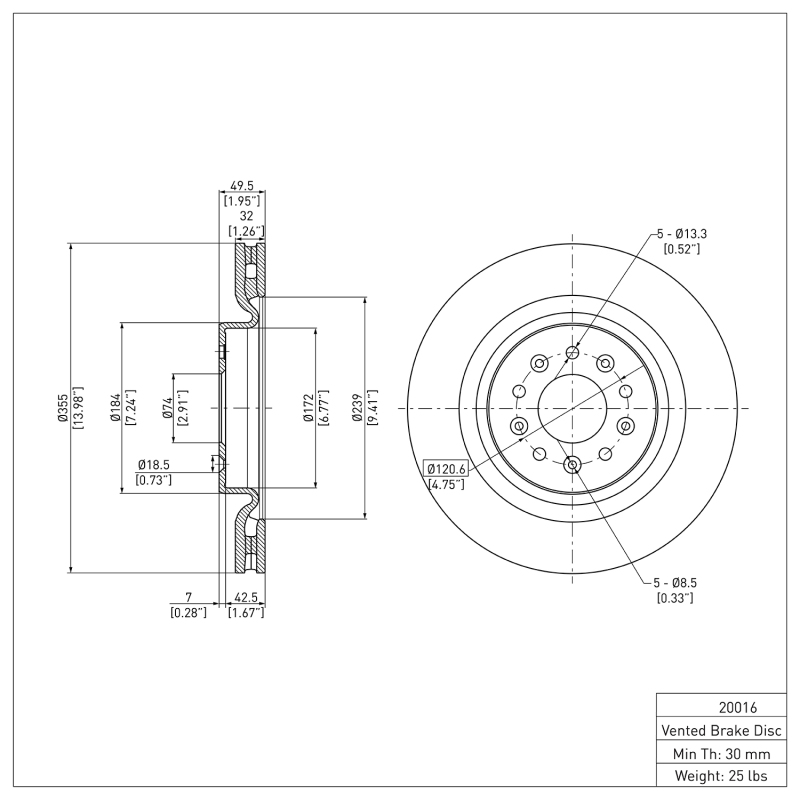 Picture of DFC 00-06 Jaguar XKR Front Brake Rotor