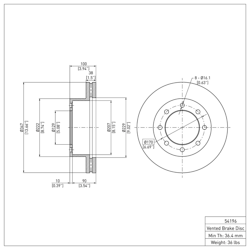 Picture of DFC 05-12 Ford F-350 Super Duty 4WD Front Brake Rotor
