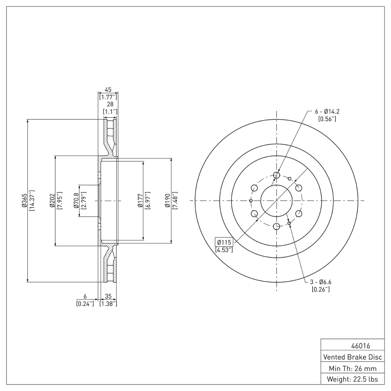Picture of DFC 04-11 Cadillac CTS Rear Brake Rotor