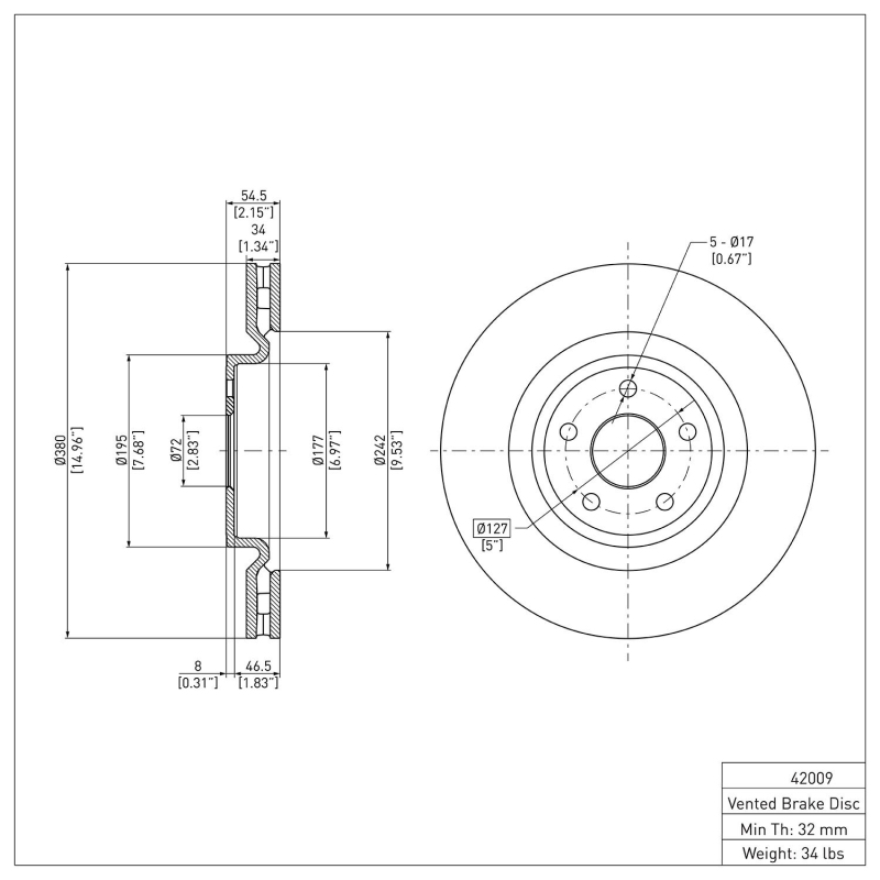 Picture of DFC 12-25 Dodge Durango Front Brake Rotor