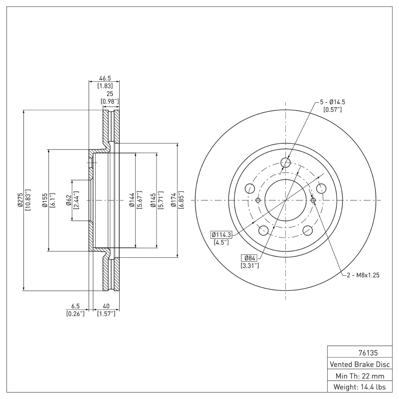 Picture of DFC 06-18 Lexus HS250H Front Brake Rotor