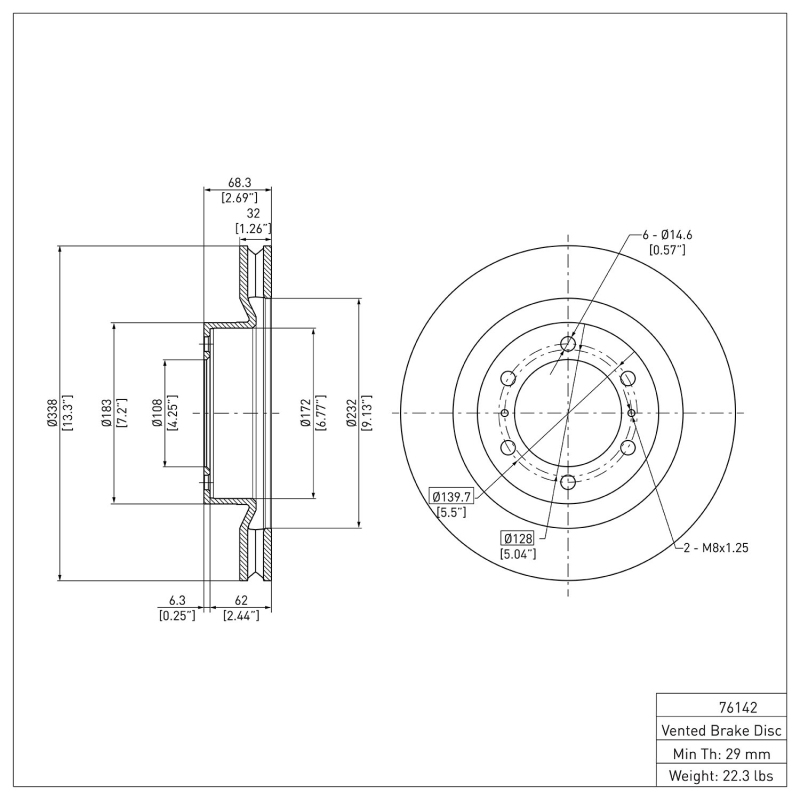 Picture of DFC 10-24 Lexus GX460 Front Brake Rotor