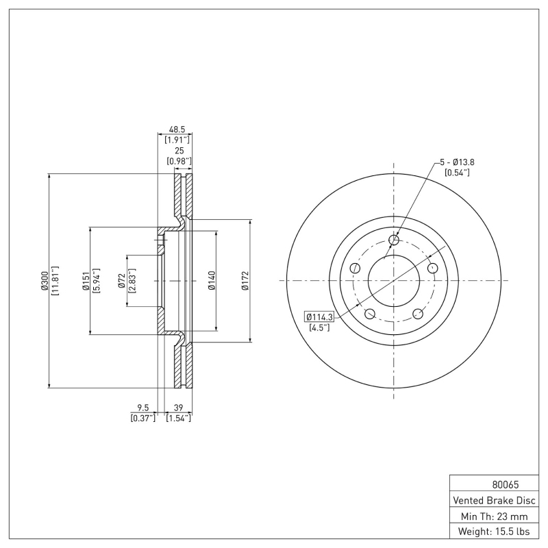 Picture of DFC 04-15 Mazda 3 Front Brake Rotor