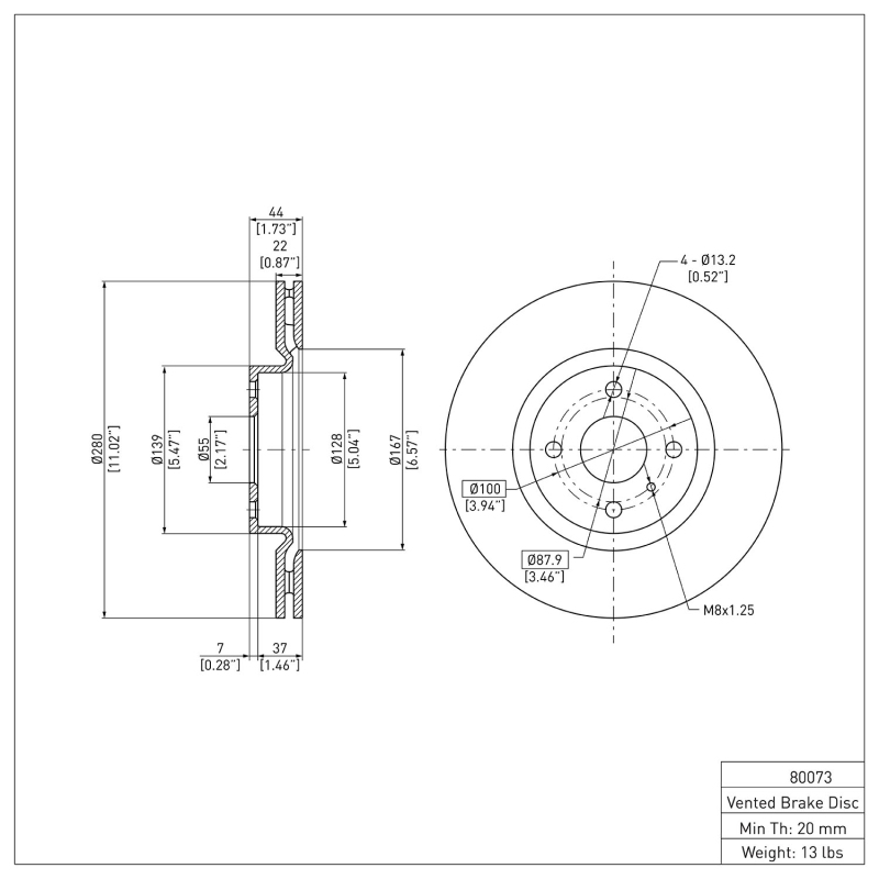 Picture of DFC 16-25 Mazda MX-5 Miata Front Brake Rotor
