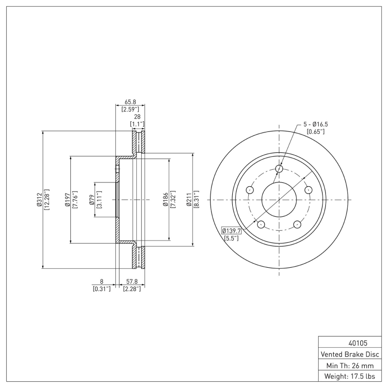Picture of DFC 05-11 Dodge Dakota RWD Front GeoSPEC Coated Rotor