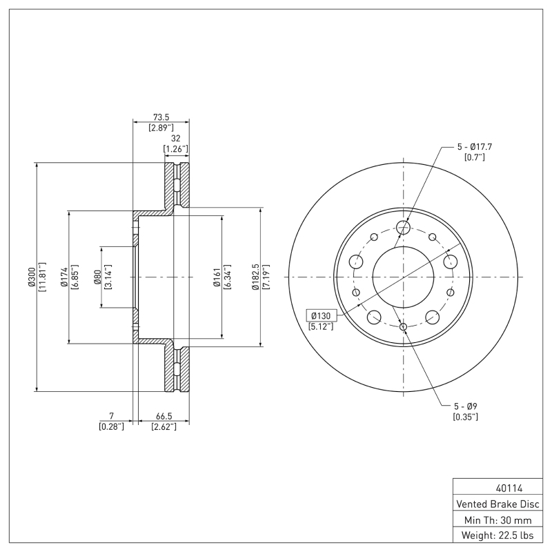 Picture of DFC 14-25 Ram ProMaster 1500 Front GeoSPEC Coated Rotor