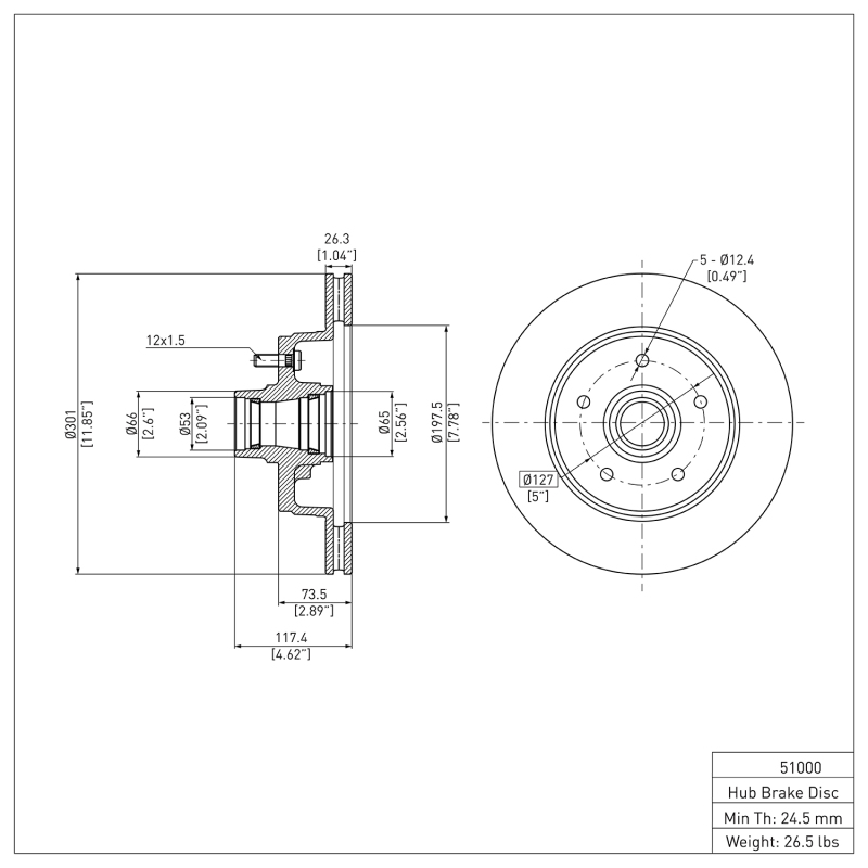 Picture of DFC 91-96 Buick Commercial Chassis Front GeoSPEC Coated Rotor