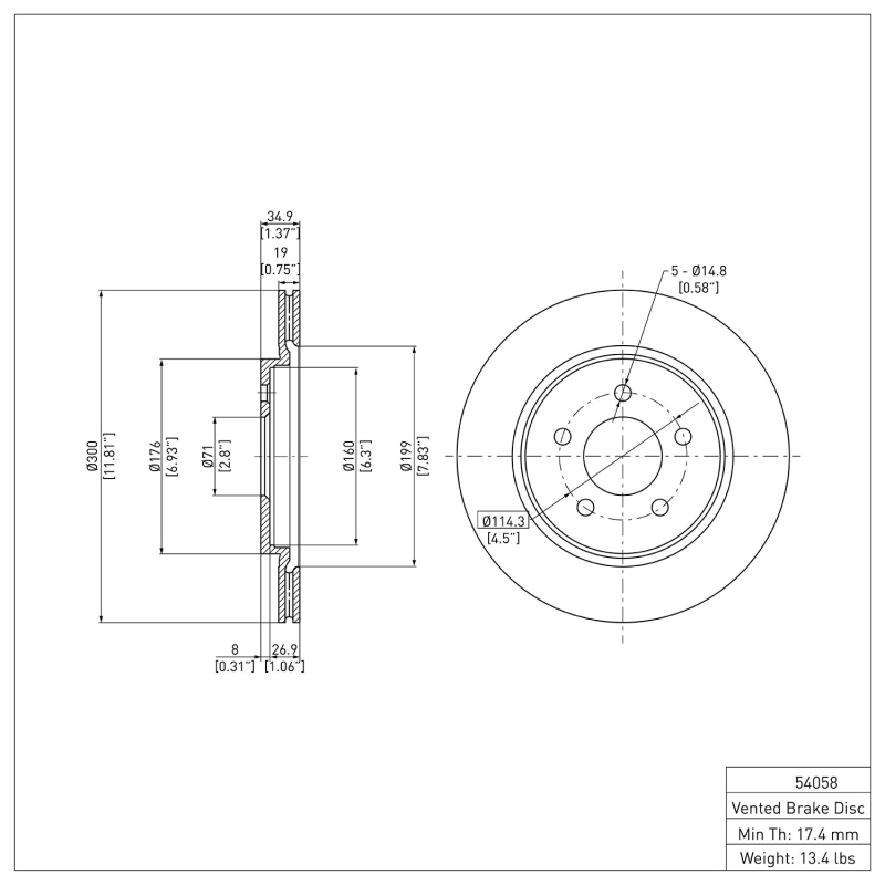 Picture of DFC 05-14 Ford Mustang Rear GeoSPEC Coated Rotor