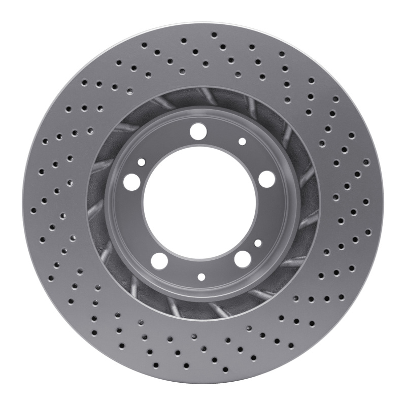 Picture of DFC 94-98 Porsche 911 Left Front Drilled GeoSPEC Coated Rotor