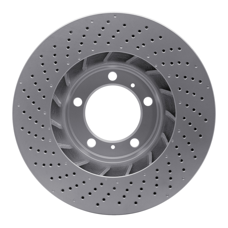 Picture of DFC 09-23 Porsche 718 Cayman Right Front Drilled GeoSPEC Coated Rotor