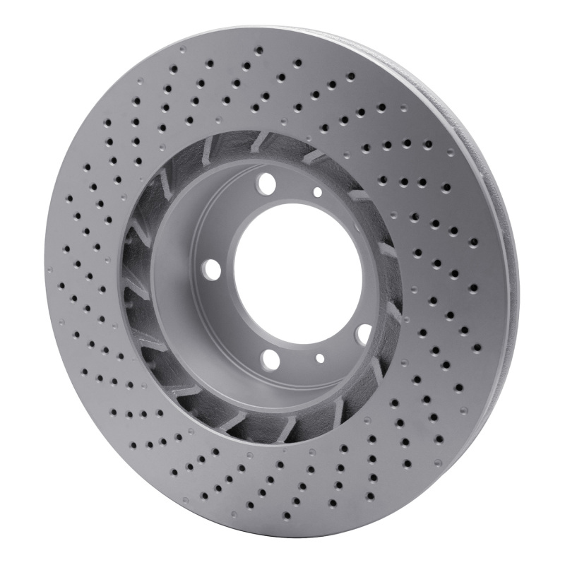 Picture of DFC 09-23 Porsche 718 Cayman Right Front Drilled GeoSPEC Coated Rotor