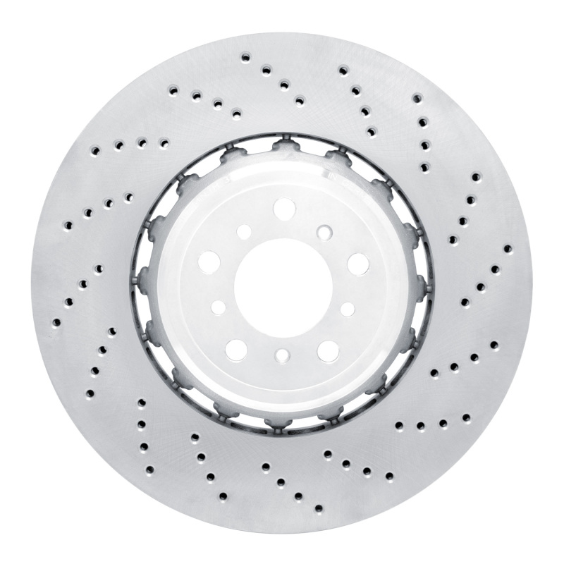 Picture of DFC 12-19 BMW M6 Gran Coupe Left Front Drilled Hi-Carbon Alloy Geomet Coated Rotor