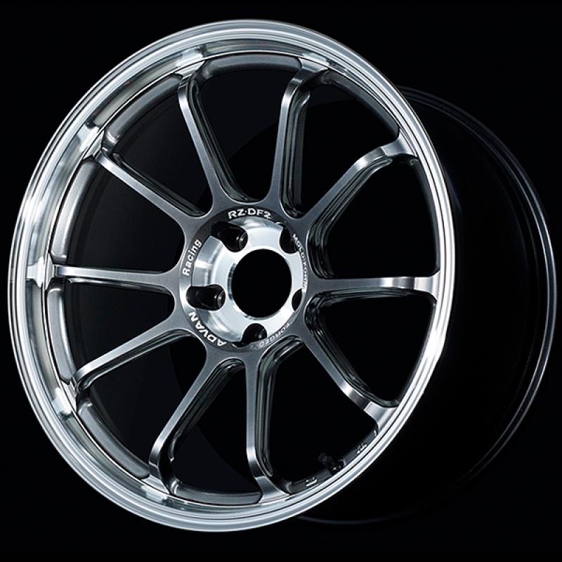 Picture of Advan RZ-DF2 Porsche 20x8.5 / +50 ET / 5x130 / 71.6mm Bore / Diamond Cut and Hyper Platinum Black